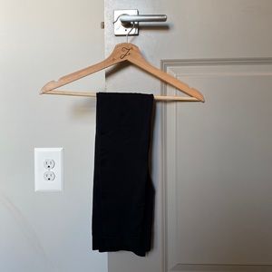 Pink Rose Black Leggings